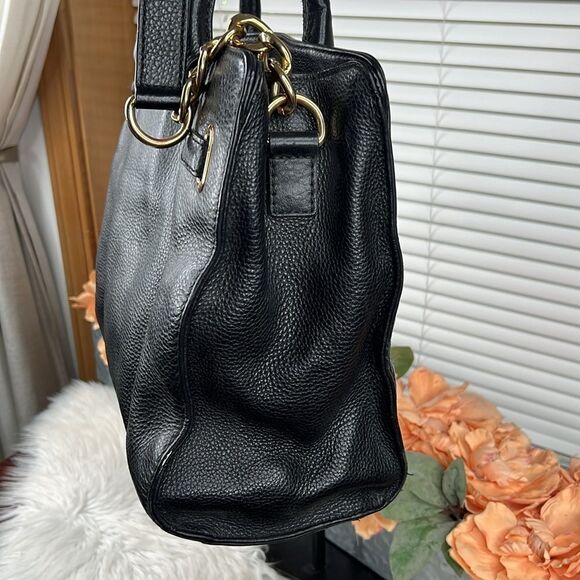 Black Leather Michael Kors Hamilton Jewel East West Tote - Picture 9 of 17